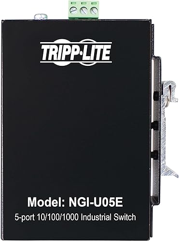 Tripp Lite Interruptor de red Ethernet industrial de 5 puertos 101001000 Mbps -40 a 167F Rango de temperatura Divisor no administrado TAA compatible