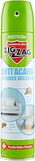 Zig Zag, Spray Anti Acaro, Acaricida per materassi, Acaricida per divani, Spray contro le Cimici dei Letti, Insetticida per uso domestico, Ideale contro le pulci, 300ml