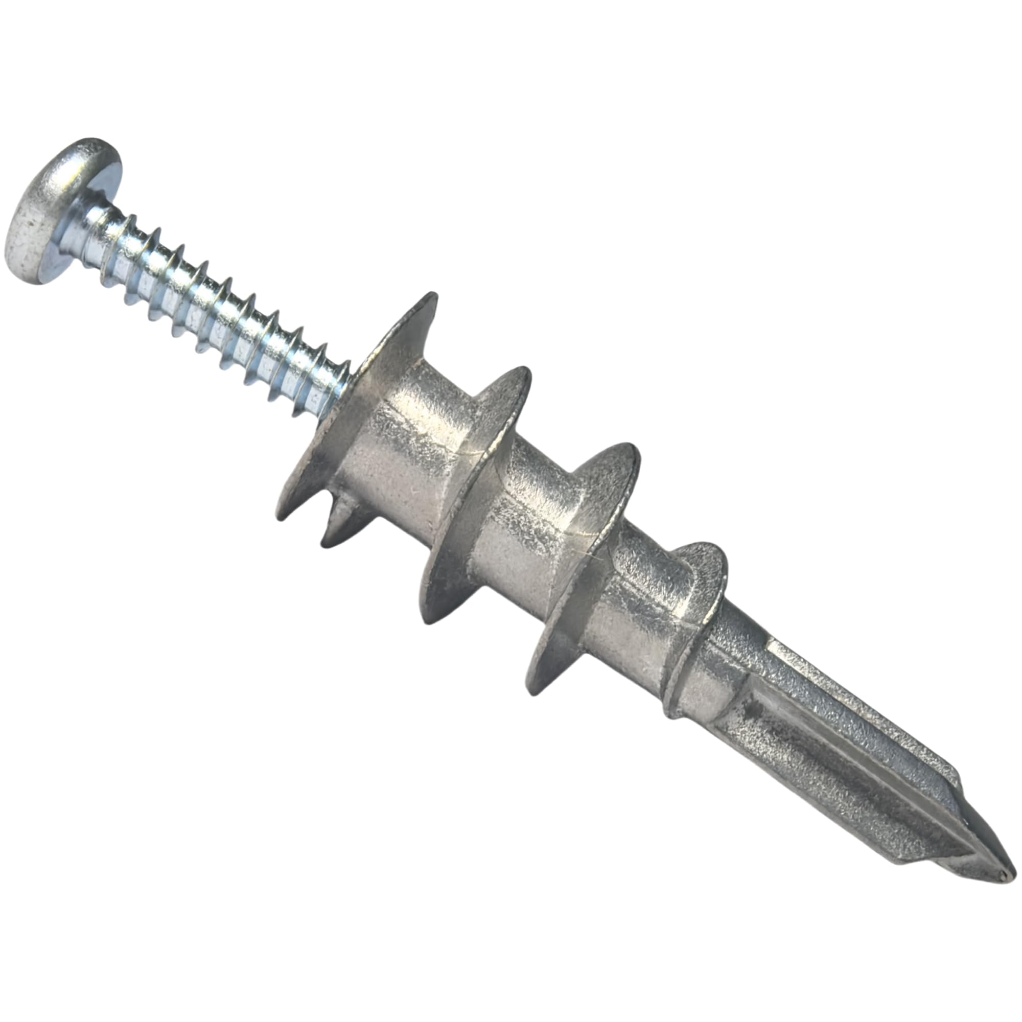 Santie#8 Zinc Self-Drilling Drywall Anchor Kit with Screws-10 Pack (10 Drywakk Anchors+10 P Screws)