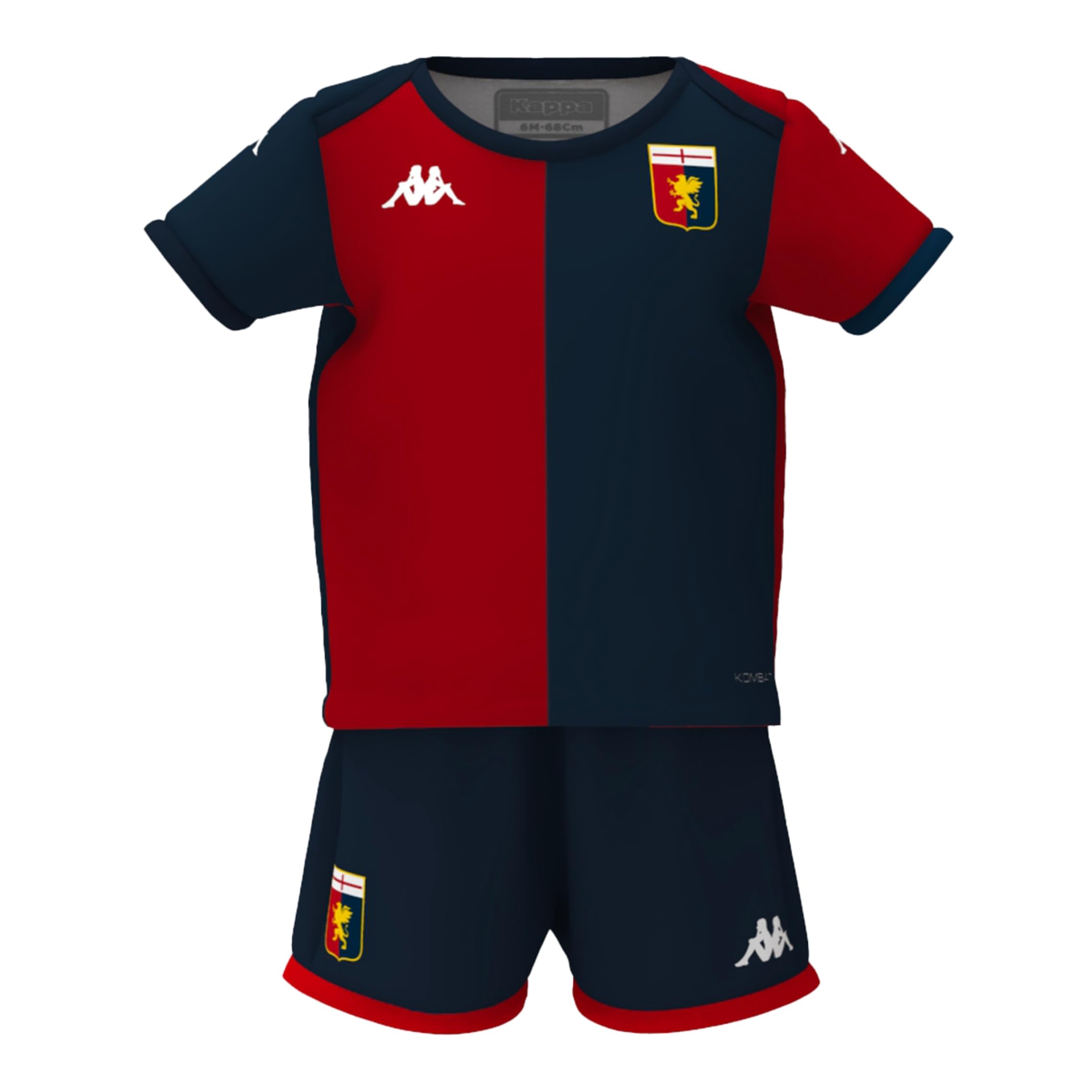 Kappa Completo Kit Neonato Maglia Gara Home Ufficiale Genoa FC 2024/25 Personalizzabile Messias Jr Pinamonti Gollini Vitinha