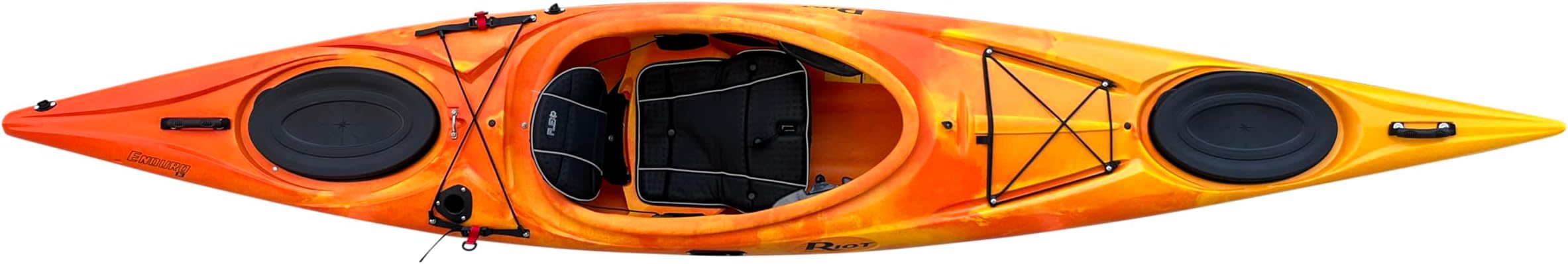 Enduro 13 Skeg Kayak – 12'8" Fishing Kayak with Track-Rite Skeg System, Flush Mount Rod Holder, Self-Rescue Safety Straps, Drytech Technology & Flex 4 Padded Seat