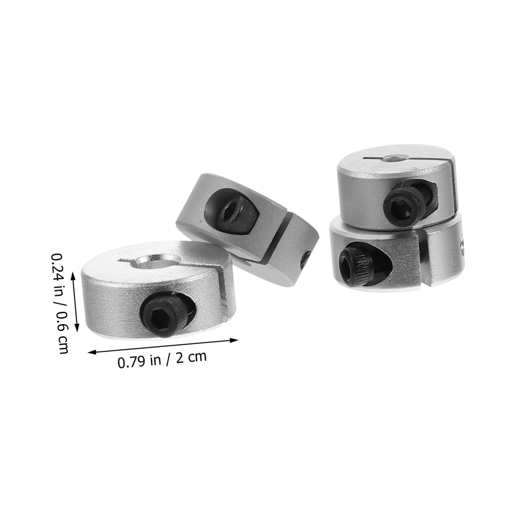 PRETYZOOM Practical Shaft Clamps 4 Pack Aluminum Retaining Rings Lightweight High-holding Power