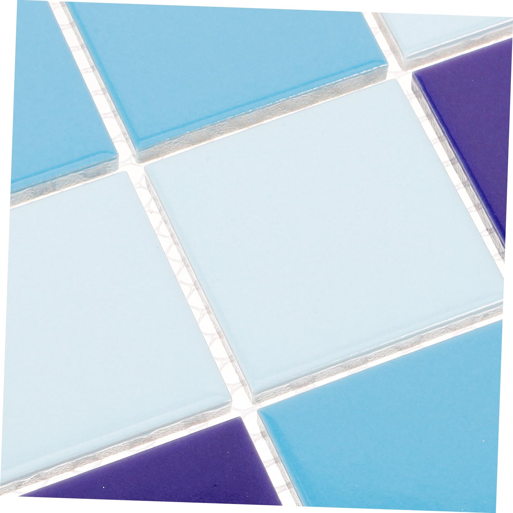 WOONEKY Baldosas De Cerámica Azul para Piscina Revestimiento Resistente y Decorativo Adhesivas para Suelos y Paredes Acabado Brillante Esmaltado para Decoración Interior y Exterior