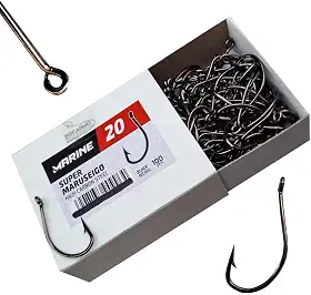 100 Anzol de Pesca Preto Marine Sport Super Maruseigo N°20