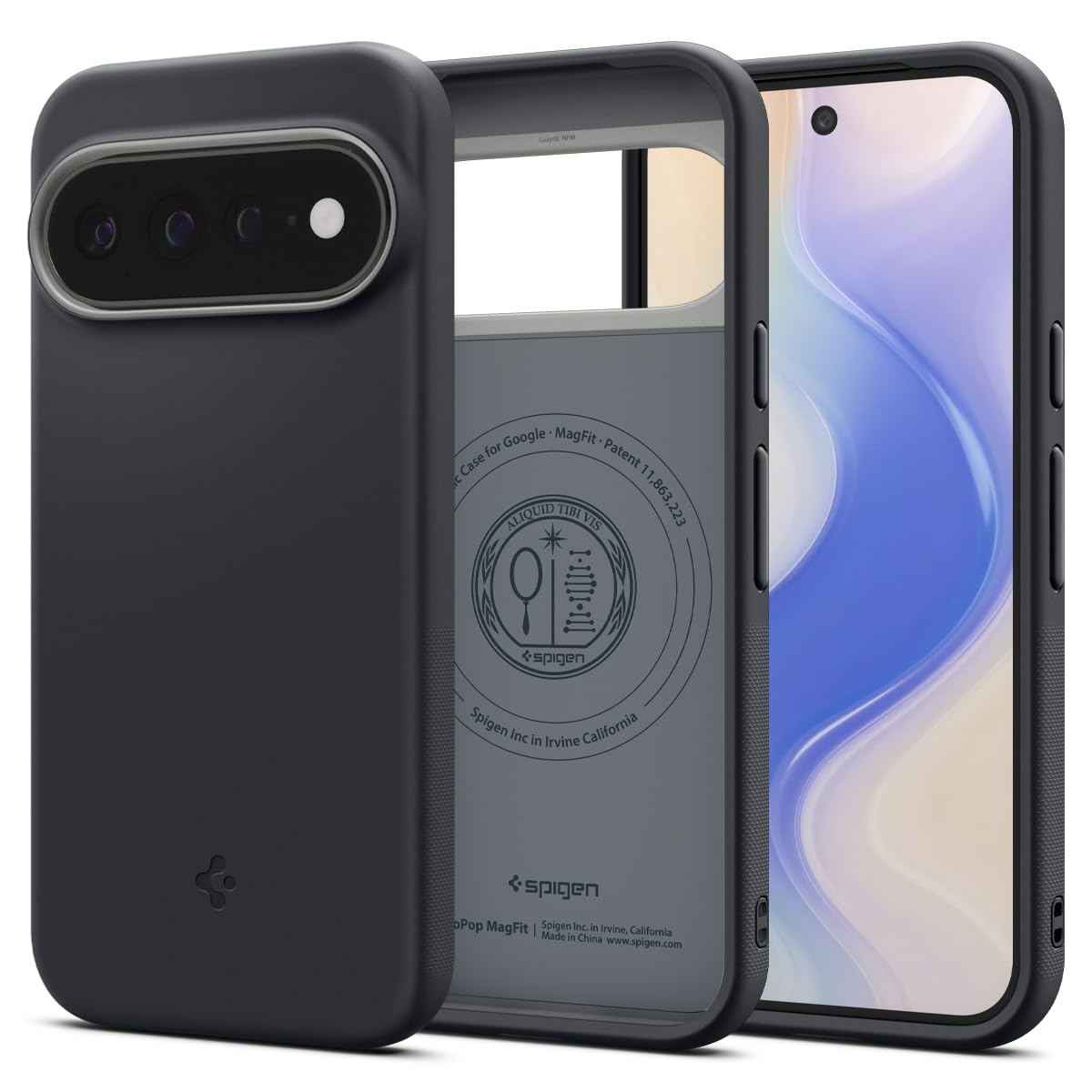 Spigen Nano Pop MagFit for Google Pixel 11 Pro XL Case, Black Sesame | Qi2 Certified, Compatible with Pixelsnap, Extra Grip, Air Cushion Tech, Military-Grade Protection, Compatible with MagSafe ClimatePartner certified