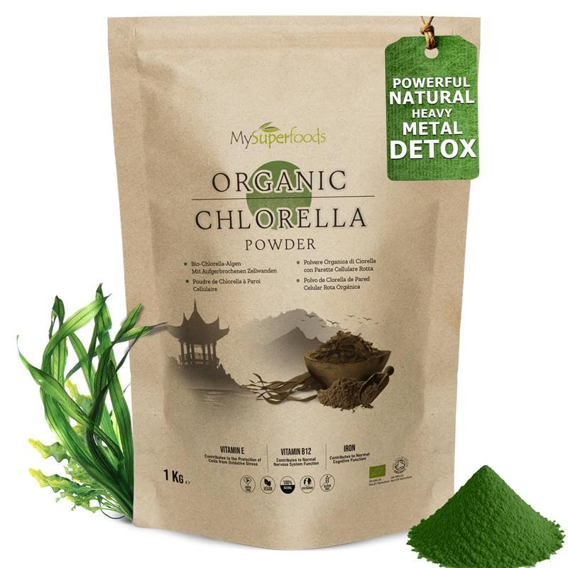 MySuperfoods Organic Chlorella Powder 1kg, Natural Source of Protein