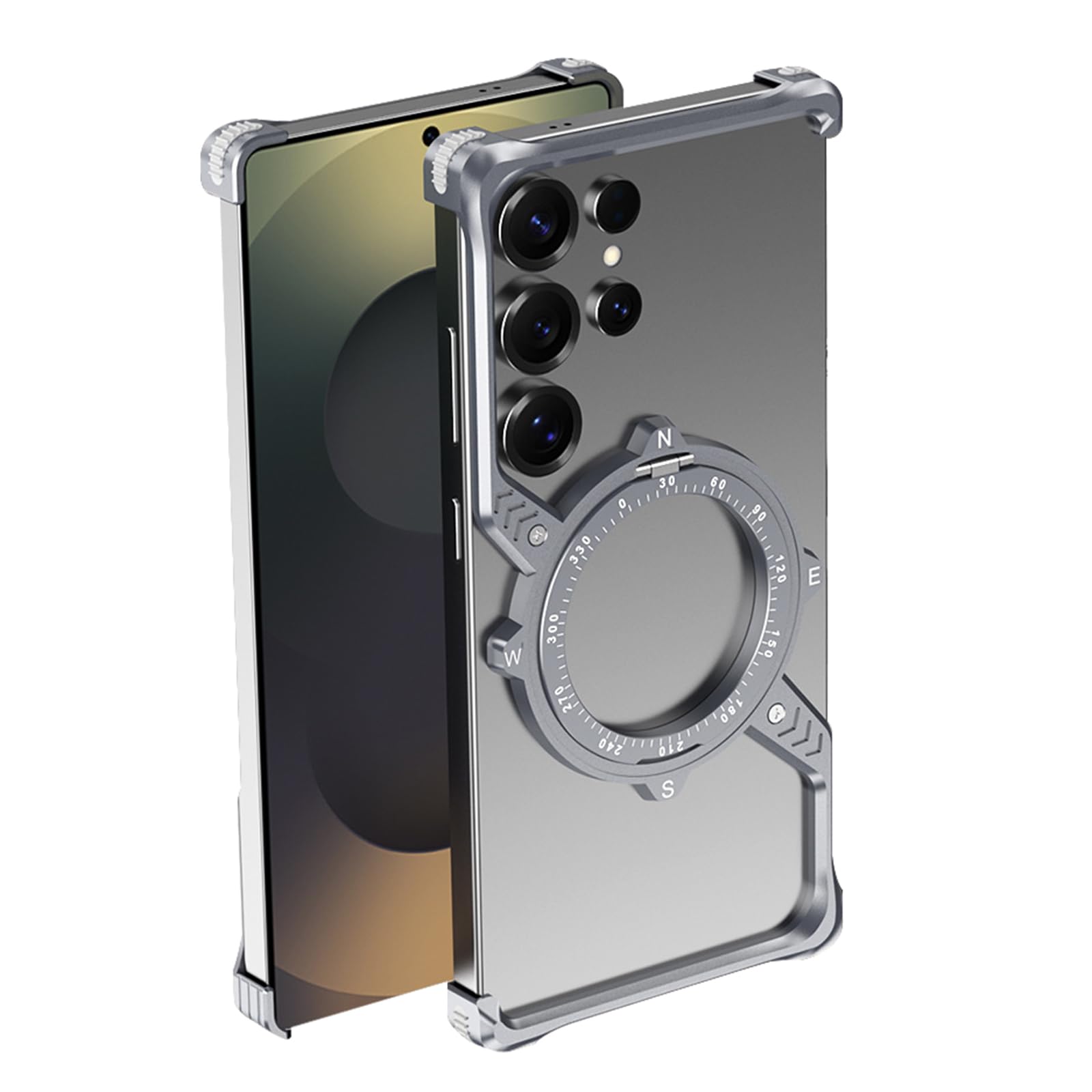 Coque rigide Samsung Galaxy S26 Ultra protection robuste grise metal
