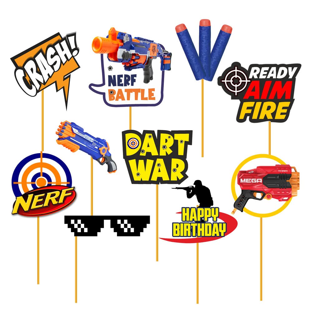 The Blu Party� Nerf Gun Theme Birthday Props for Nerf Gun Birthday Decorations (B0BQJKBF8Q) Amazon Price History, Amazon Price Tracker