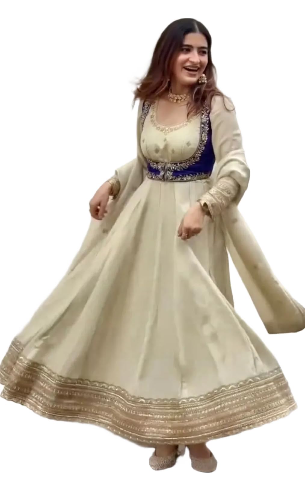 New Trending Designer Heavy Chinon Silk Embroidered Sequins Work Gown,Pant With Dupatta and Koti-image-16