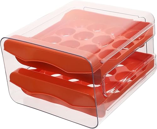 Miniatura 10 de Caja de almacenamiento para huevos estilo cajón de huevos 32 compartimentos reutilizable almacenamiento de cocina