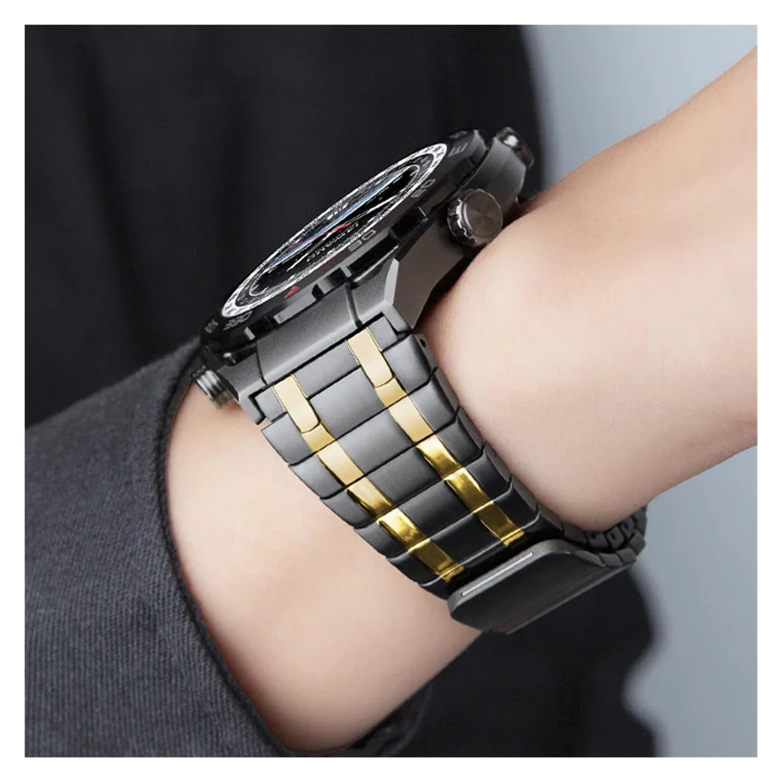 Bracelet magnétique en métal 22 mm Compatible avec la Montre GT 3 2 Pro 46 mm 42 mm 2E Bracelet en Acier Inoxydable Compatible avec la Montre GT3 Bracelet de Montre(Gray,Watch 4Pro)