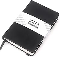 Vista 7 de ZZTX 2 Pack Small Pocket Notebook 3.5" x 5.5" Hardcover Lined Paper Mini Notepad with Black Leather Sketchbook Composition Notebook