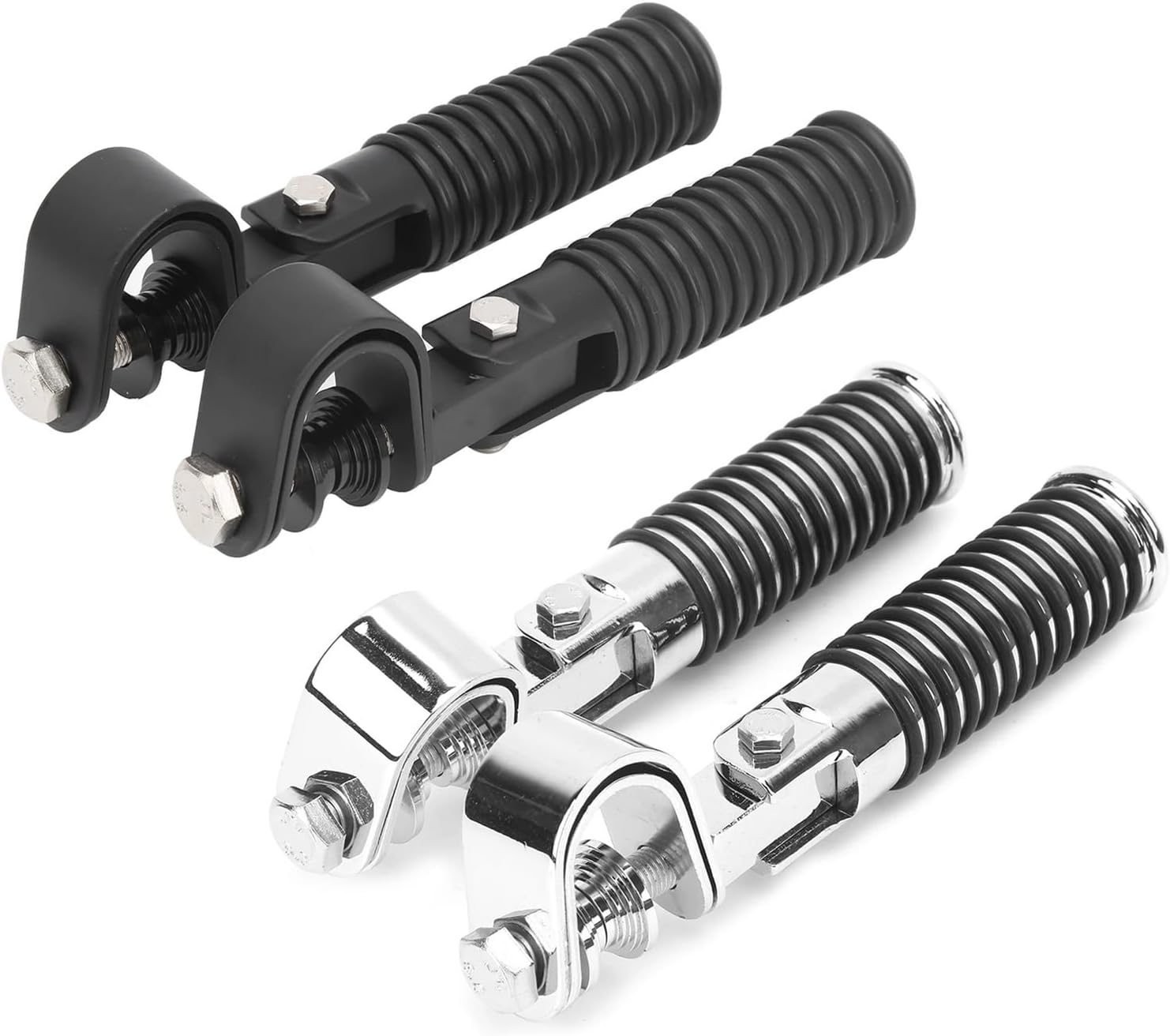 2Pcs Universal Motorcycle Gear Shift Shifter Lever Foot Pad Pedal for 26mm-31mm Guard Rod(Black)