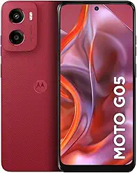 Smartphone Motorola Moto g05-256GB 12GB (4GB RAM + 8GB Ram Boost) e Camera 50MP com AI Bateria de 5200 mAh Tela 6.7" com Superbrilho - Vermelho