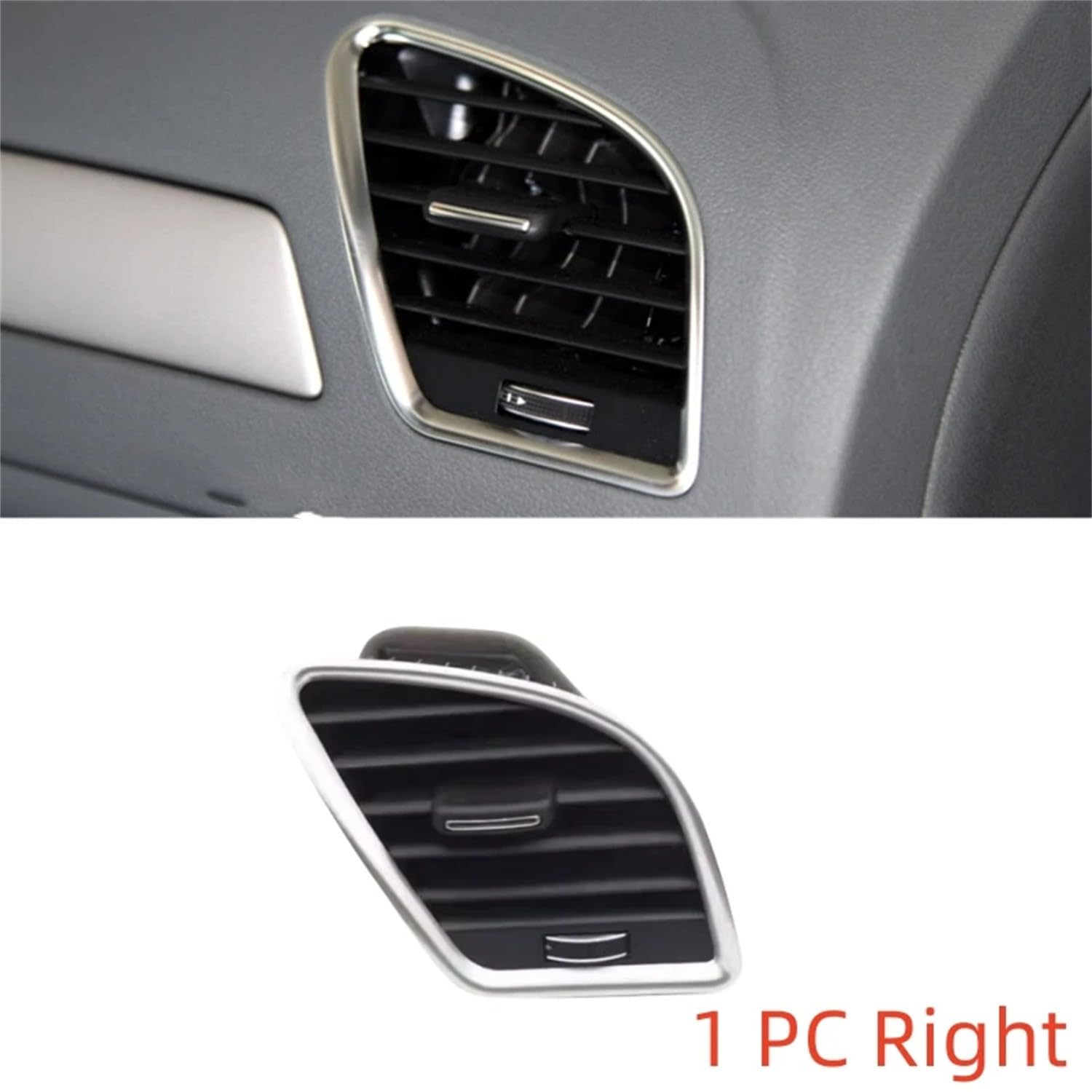 Aria Condizionata Bocchette per Audi A4 B8 2009-2016,Kit cruscotto Pannello di Uscita dell'Aria condizionata per Auto Griglia di Copertura,C/1PC Right.
