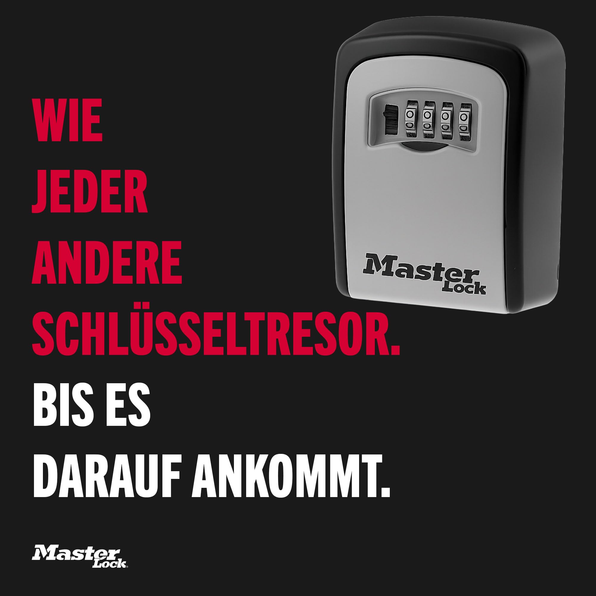Master Lock Schlüsseltresor, Wandhalterung, Aussen, 11.9 x 8.5 x 3.6 cm, Schlüsselsafe