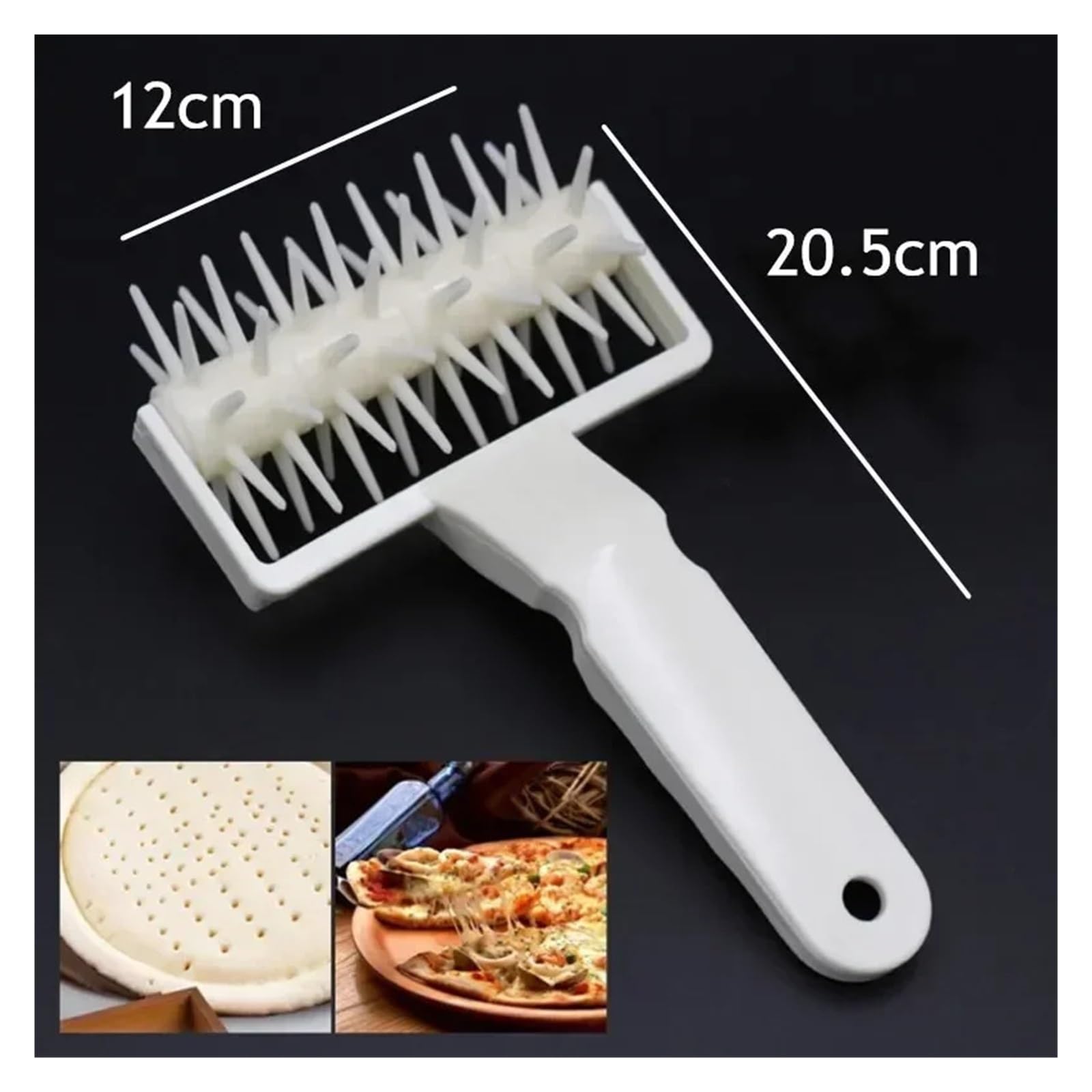 Mattarello for pizza Punch Pasticceria Roller Biscotto Pasta Pie Hole Goffratura Lattice Craft Kitchen Bake Cooking Tool(L)