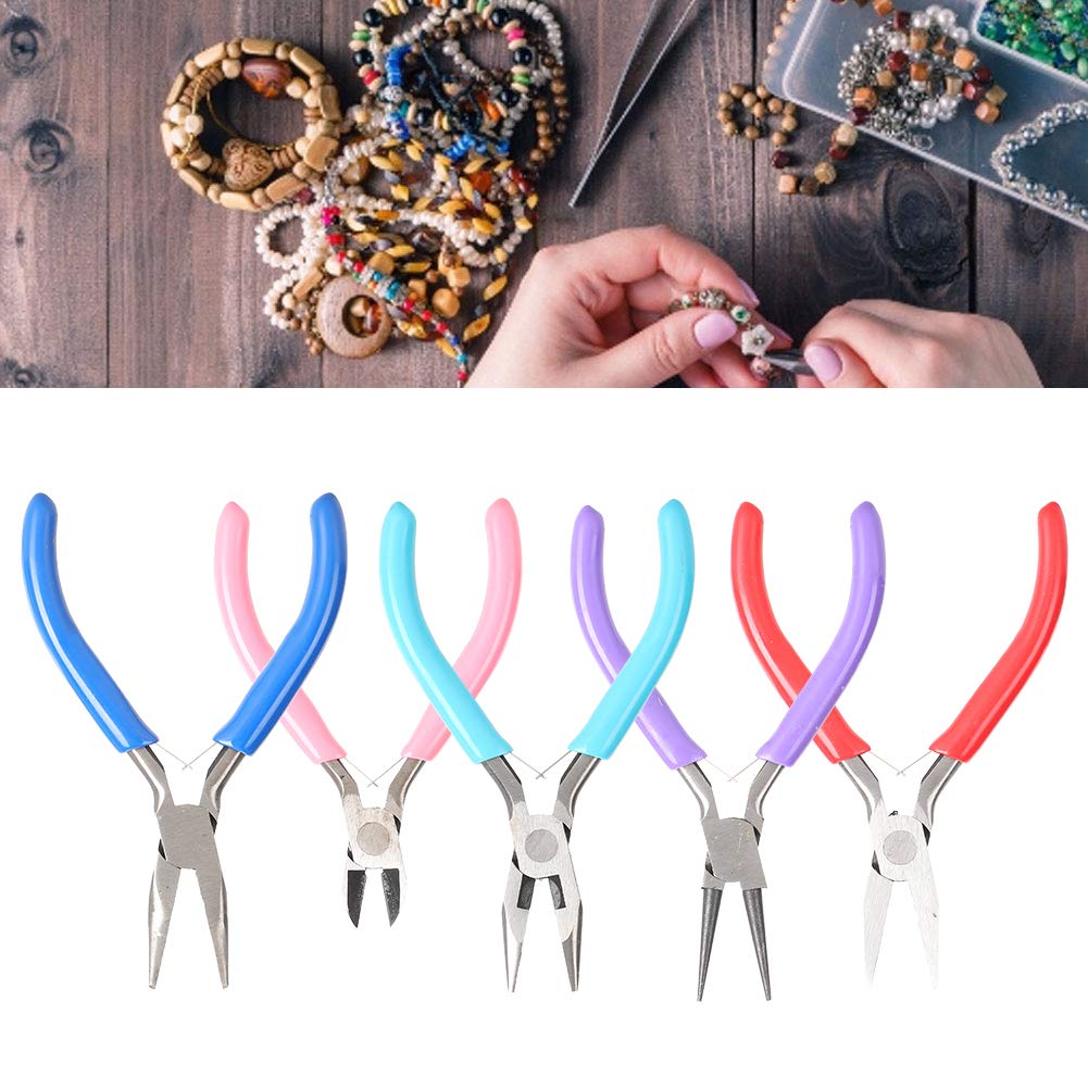 Mini Szczypce Szczypce Szczypce Miniaturowe Szczypce Ręcznie Robiony Zestaw Szczypiec Zacisk Druty Narzędzie 5 Sztuk Długie Płaskie Szczypce Diy Małe Szczypce Szczypce Igłowe