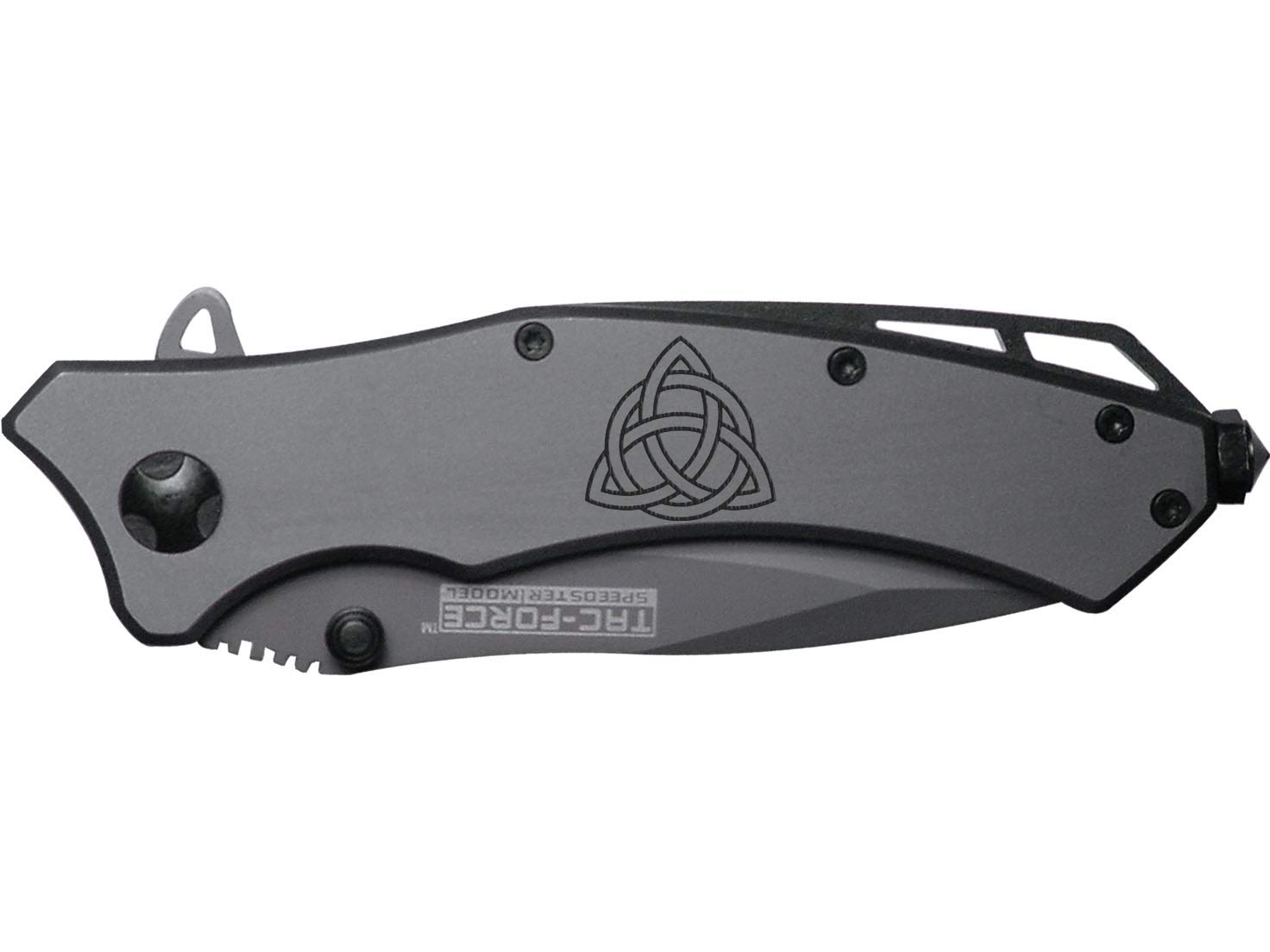 NDZ Performance Celtic Knot Engraved TAC-Force TF-820GY Speedster Model Folding Pocket Knife