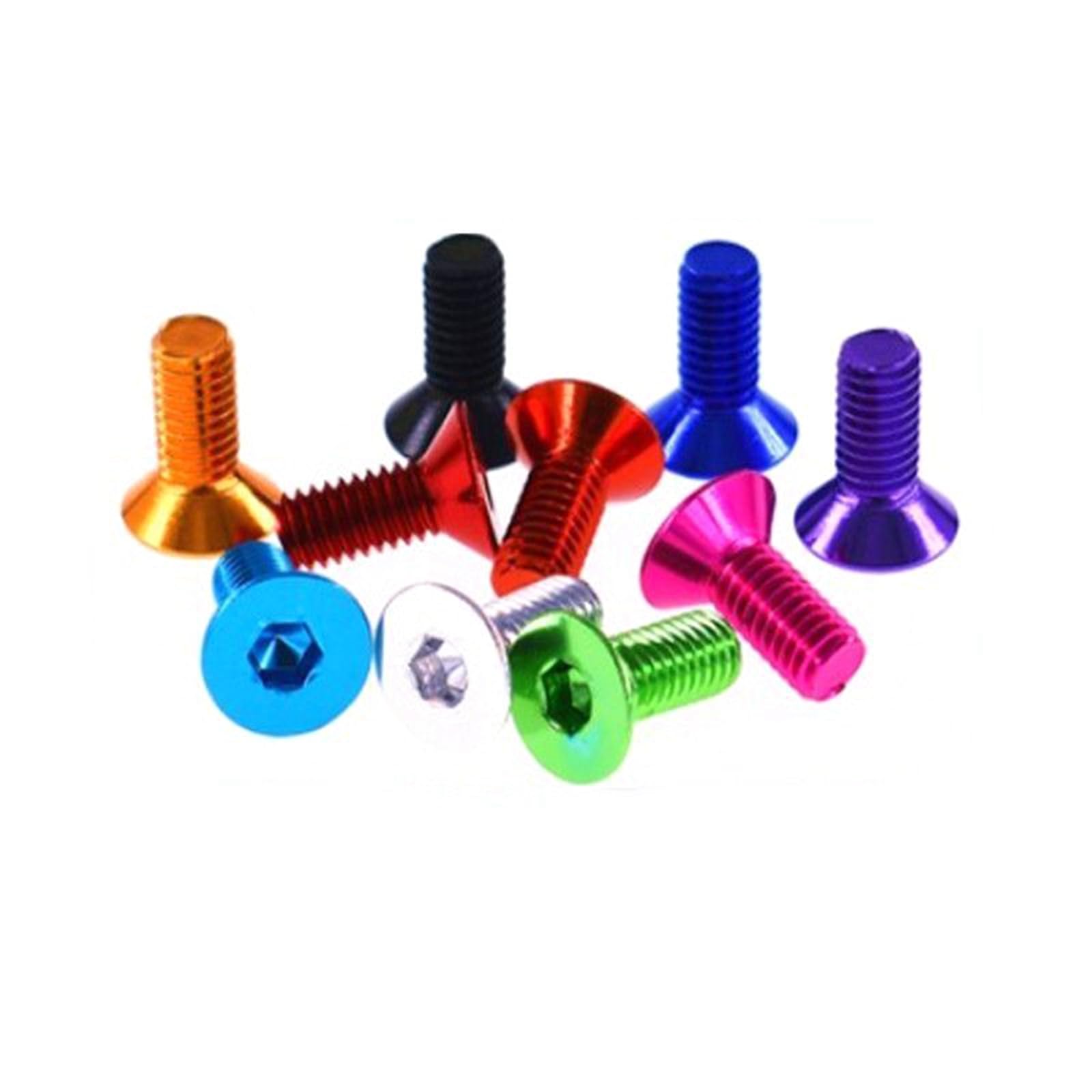 CHAOUYYZ Aluminum Flat Hexagon Screws Bolts 10Pcs/D/M3*6Mm