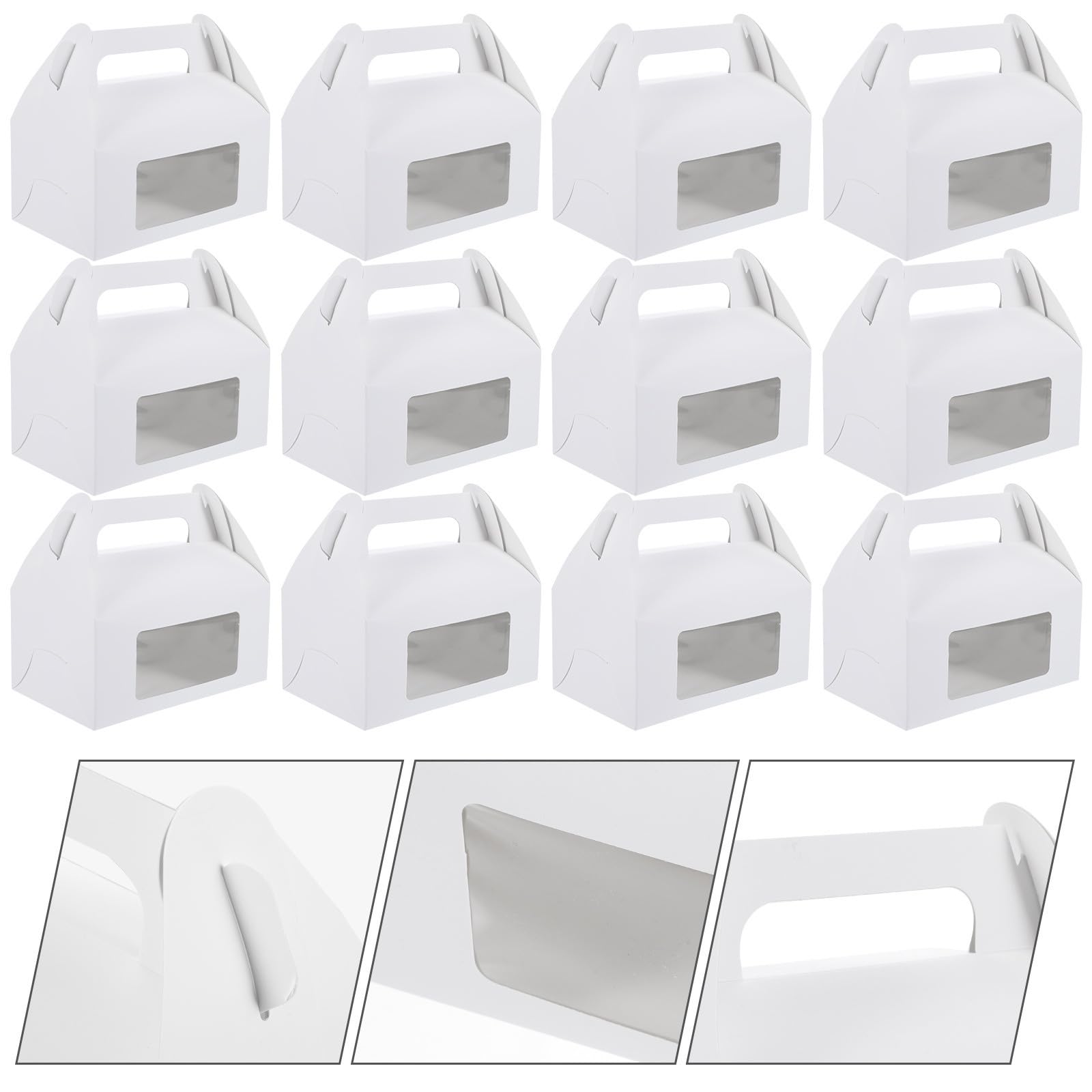 Sosoport 30 Piezas Cajas de Regalos Cajas para Pasteles de Papel en Color Claro, para Postres y Pasteles, Protege el Pastel, para Pastelería Profesional y Cocina Casera
