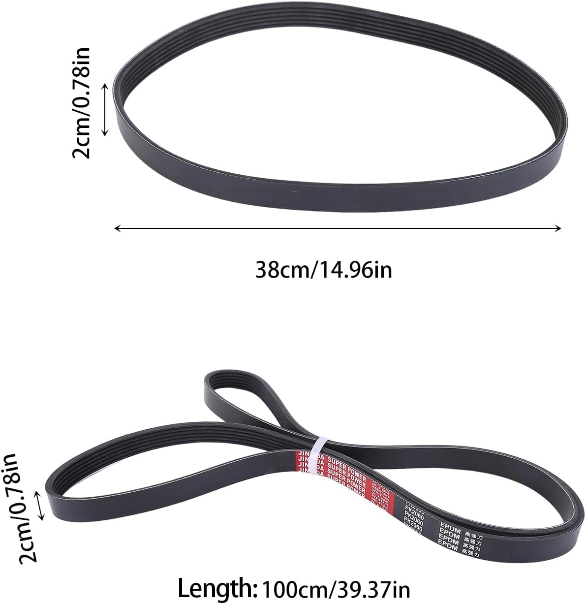 A/C Compressor Belt Alternator Belt Fiit for Maserati Ghibli/Quattroporte 2014-2020 for Maserati Levante 3.0L V6 2017-2020 Compressor Alternator Serpentine Belt V-Ribbed Replaces 243857 286570
