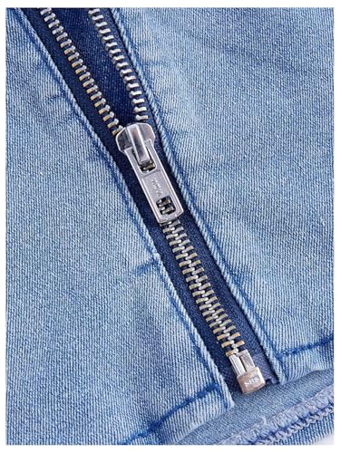 Floerns Girl's Cute Bow Strapless Denim Tube Top Zipper Back Sleeveless Y2k Bandeau4