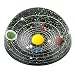 OwnMy Solar System Ball 3 Inch Half Crystal Glass Ball Sphere Decorative Art Paperweight - Best Gift and Home Decor (Black)