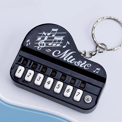 Miniatura 7 de LIFKOME Llavero colgante de piano, 2 piezas, llavero de teclado de piano, mini instrumento musical, colgante para decoración de mochila y bolso