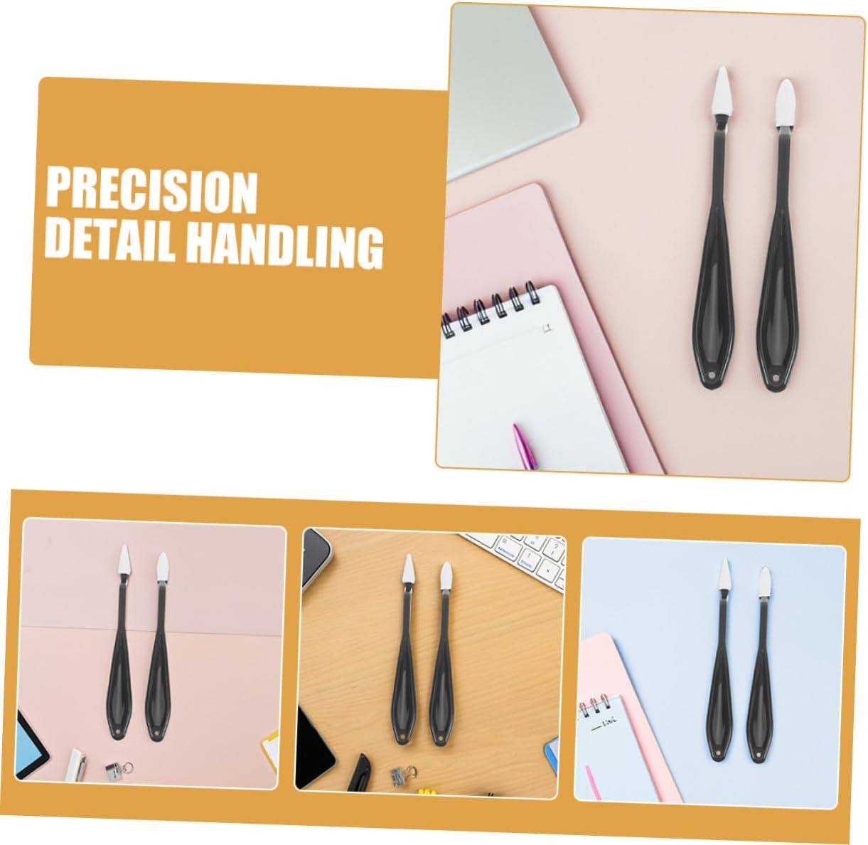 DIYEAH Artist Sketch Erase Pen and Black Highlight Blending Stumps with Replacement Wiper Heads for Students, 4-Box Set, Precision Drawing and Shading Tools for Paper Art