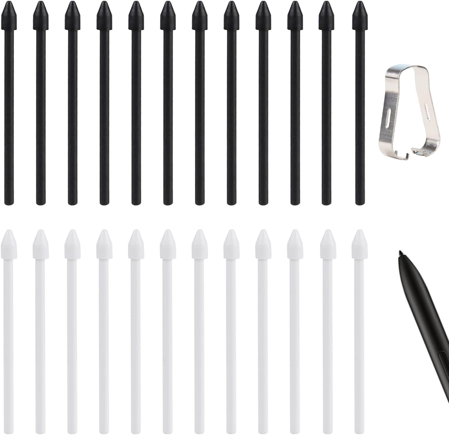 25 Pcs S Pen Tips for Samsung, S Pen Nib Touch Stylus Pen Replacement Compatible with Samsung Galaxy Tab S6 S6lite S7 S7FE S8 S8Plus S8Ultra S9 S9Plus S9Ultra S9FE Note10 Note20