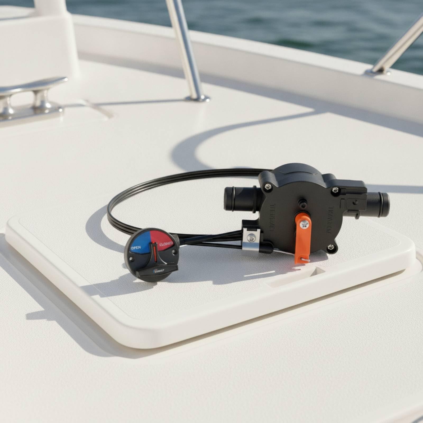 Fischkastensystem-Steuerungssystem mit Kabelzug Zweistufig Fernbedienungsventil Effizient Ventil-Kit für Fischkasten, Boot, 1.8 Meter