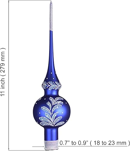 Miniatura 2 de Decoración para árbol de Navidad de cristal de noche de Navidad azul