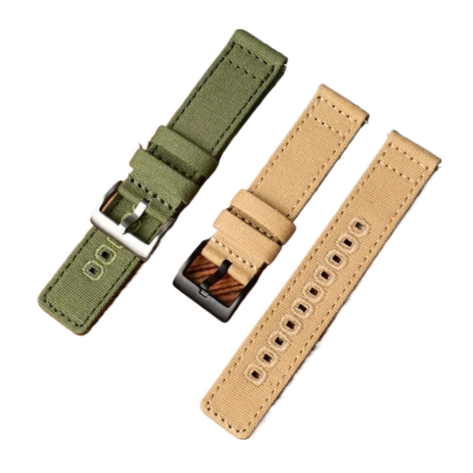 Run Ken Bracelets De Montre En Toile À Dégagement Rapide, Bracelet En Nylon 18 Mm, 19 Mm, 20 Mm, 22 Mm, Boucle Brossée, Adaptés Aux Montres Connectées Et Accessoires