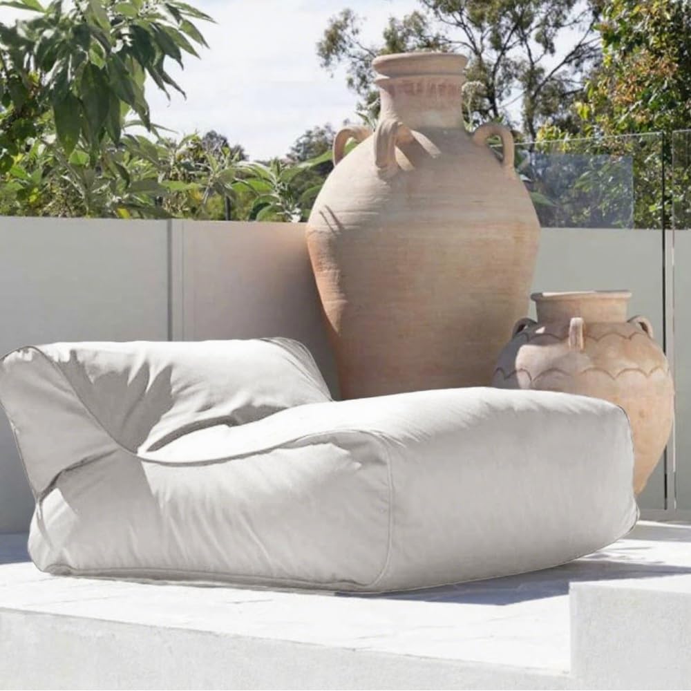 SXBCyan Funda Sillón Puff Impermeable Grande Puff Sofapara Exteriores, Sin Relleno, para Adultos, Oxford, For Jardín, Playa, Camping, Sofá Cama Salón(Dust Grey)