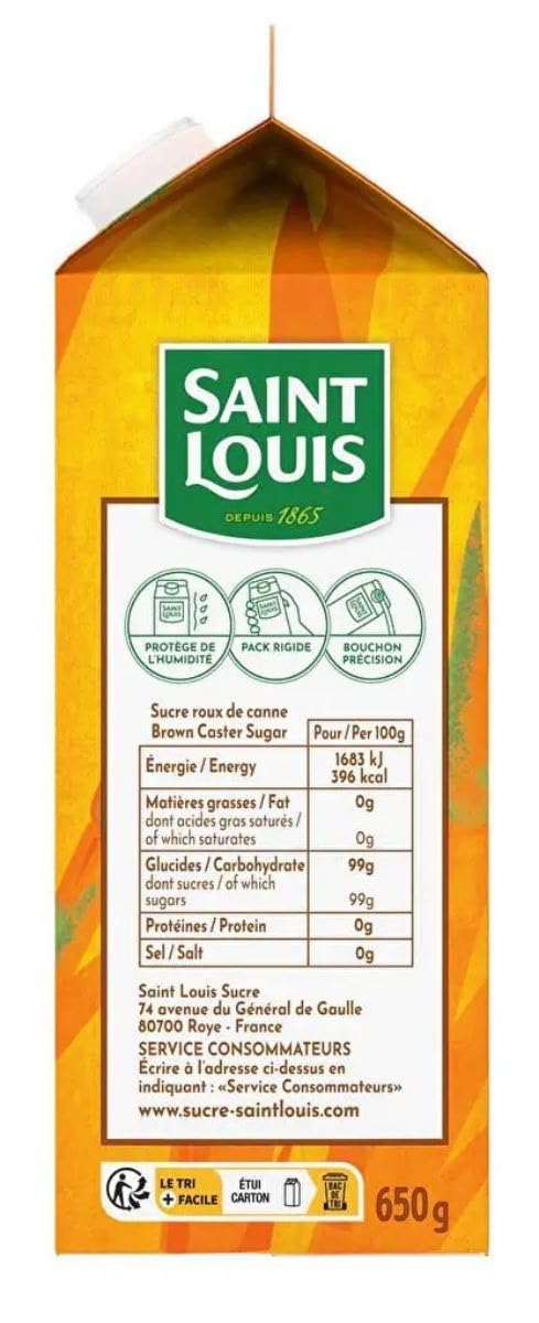 Cassonade Pack Bouchon Précision Saint Louis 650g/Boite - Offres de 1, 2, 3 et 4 Boite - Livraison Gratuite France (2 Boites)