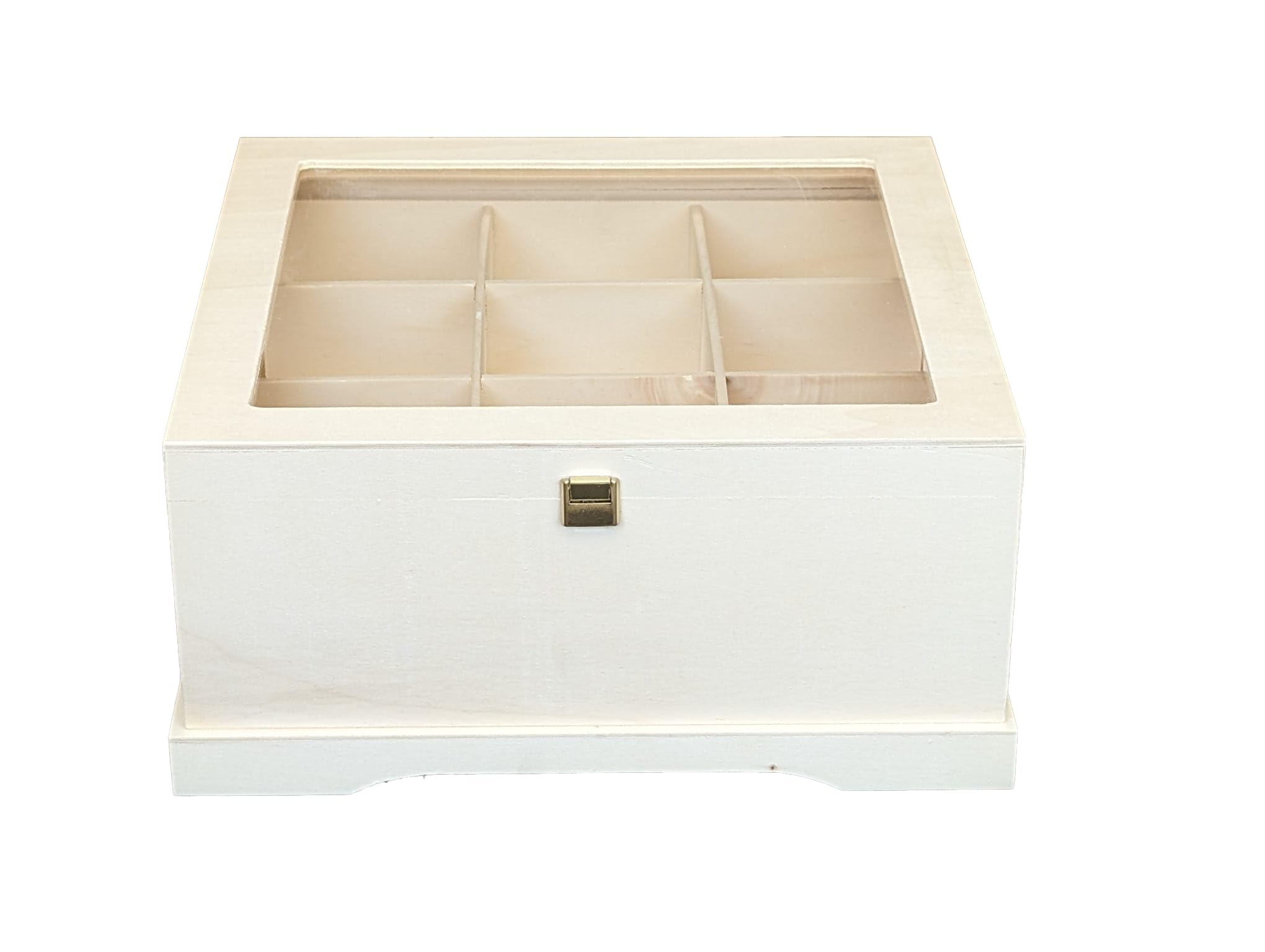 Caja Colecciones. Para corbatas, cinturones, minerales, etc.. En madera de chopo natural. Se puede pintar. Medidas: 34 * 34 * 16 cms.