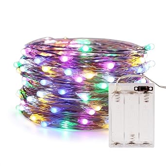 PESCA Copper Multicolor String Lights 3 AA Battery Operated Portable LED Lights 3M(Multicolor 30 LED Pack of 1)