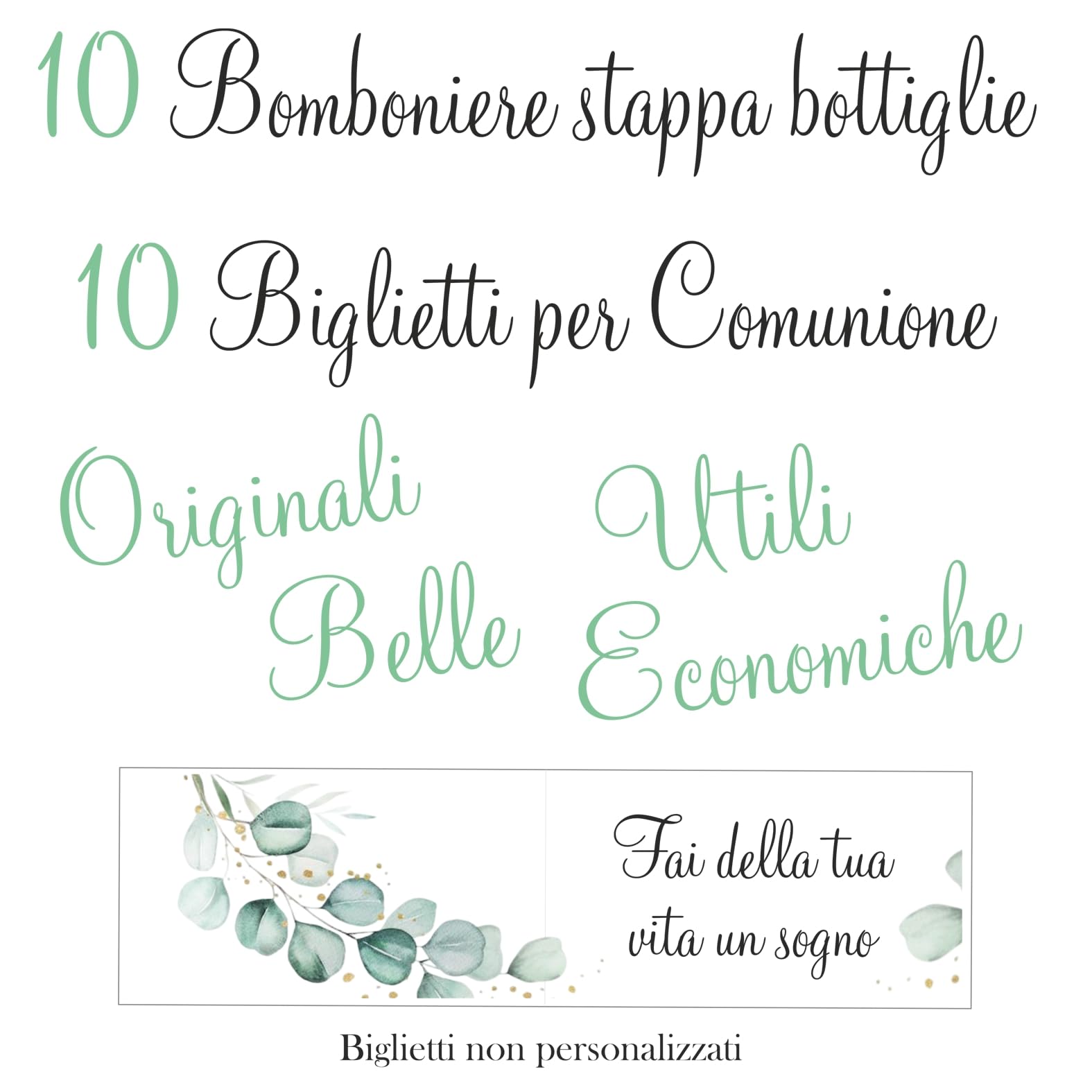 Regalami.shop set 10 bomboniere apribottiglia personalizzabile per tutte le cerimonie + 10 bigliettini a tema personalizzati (6)
