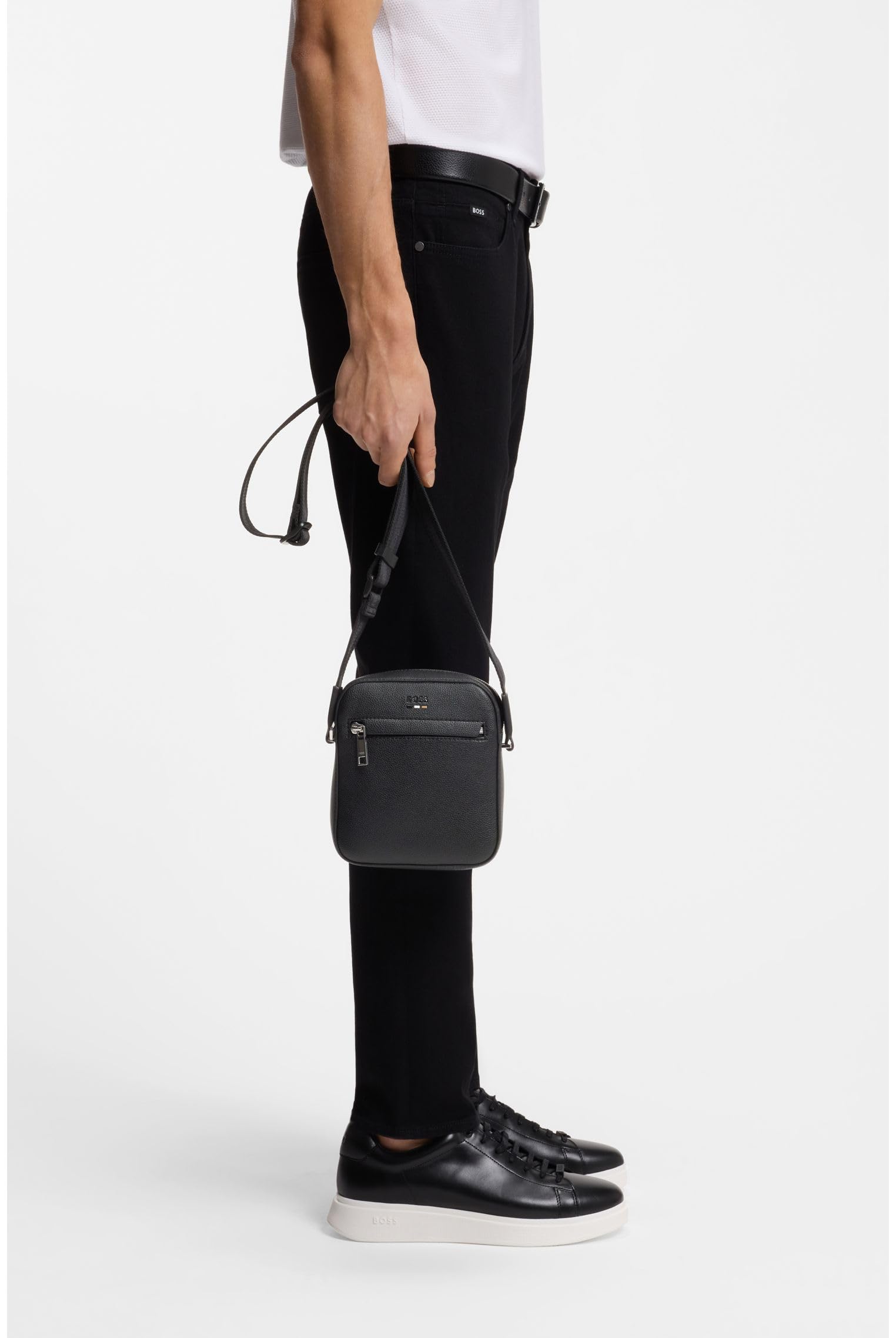 BOSS Herren Ray NS zip N. Reporter-Tasche mit geprägtem Logo