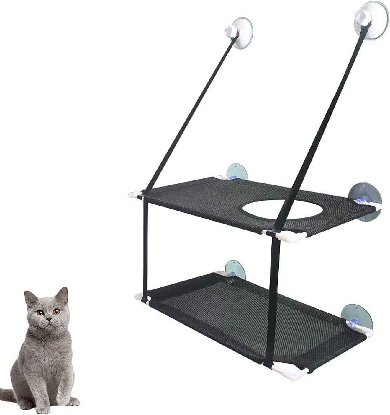 See full amazon price history chart for Emily Pets Cat Window Perch Cat Window Bed Hammock Up to 27lb Can Be Installed on Small Window Soft Mats, for Large Cat and Kitten (Double Layers, Black) Emily Pets Cat Window Perch Cat Window Bed Hammock Up to 27lb Can Be Installed on Small Window Soft Mats, for Large Cat and Kitten (Double Layers, Black) (B0CXDG57HL) Amazon Price History, Amazon Price Tracker