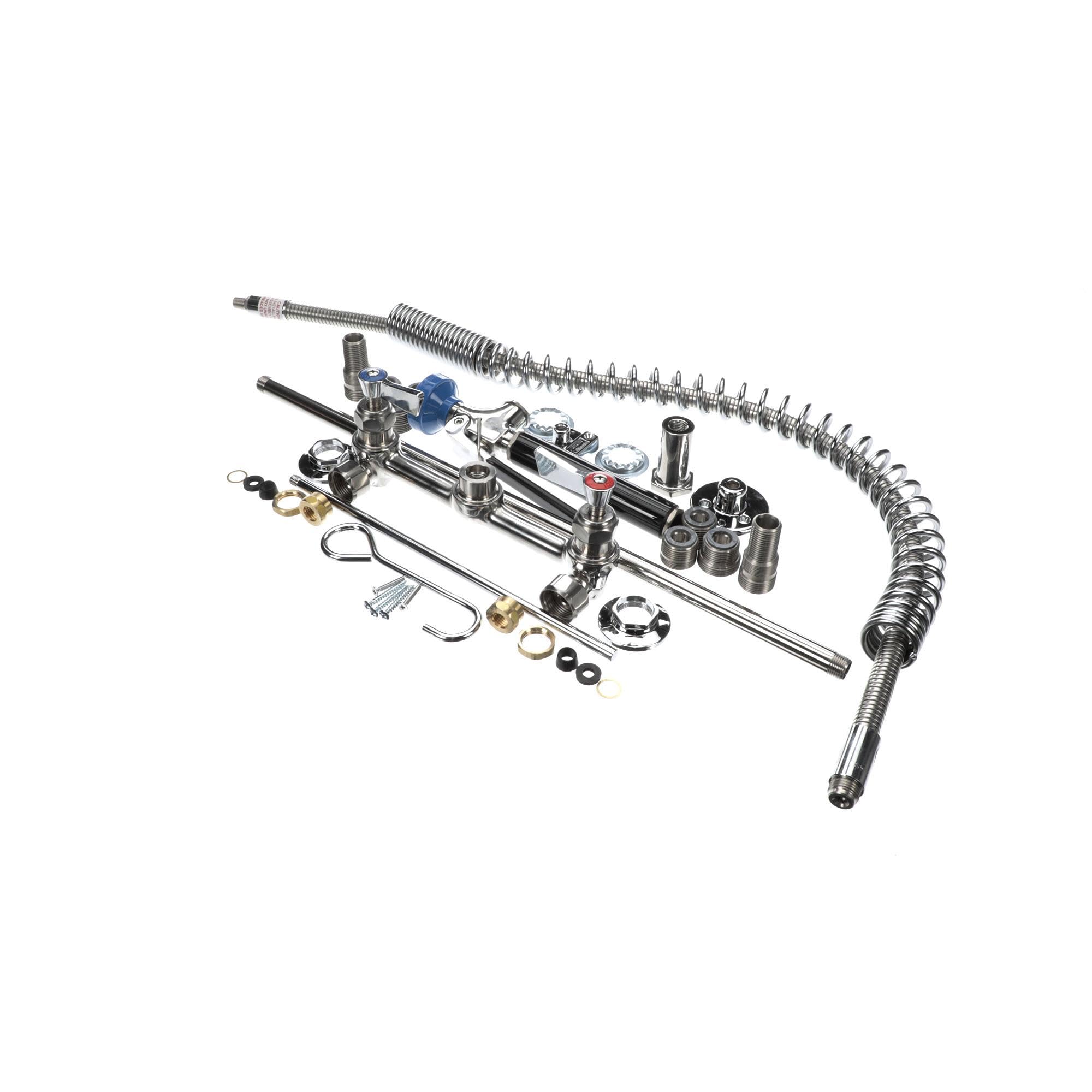 Stainless Steel 8" Pre-Rinse with EZ-Install Adapters by Fisher – 37.75"H, Stainless Steel, Model 52922