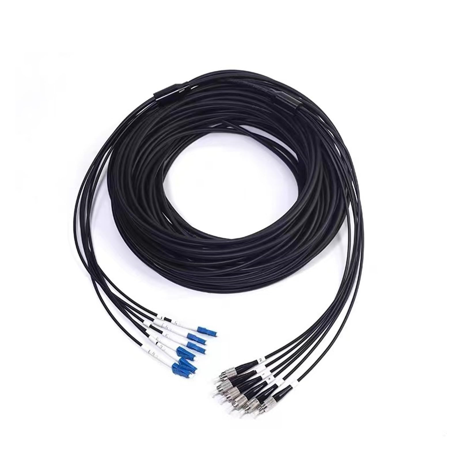Cordon de Brassage blindé à 6 cœurs, 60m 70m 80m 100m 120m LSZH Field monomode LC SC-FC-St A, Cavalier de Fiber Optique Flexible de 5mm for l'extérieur(LSZH 70m St-St)