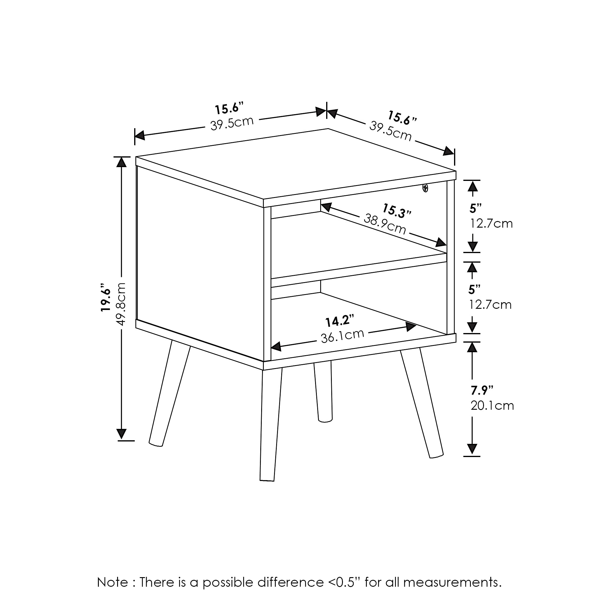 Furinno Claude in Stile metà secolo con Gambe in Legno, ingegnerizzato, Rovere Francese Grigio, Taglia Unica