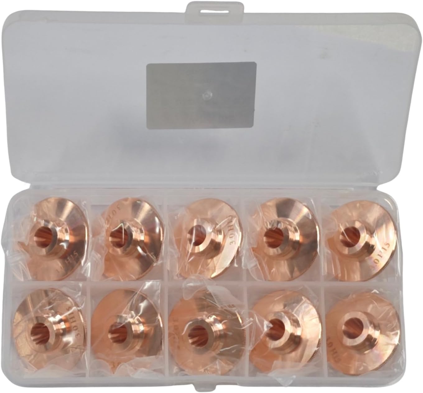 10 Pcs Laser Cutting Nozzle for Raytools/WSX/Precitec/Boci Fiber Laser Cutting Head Single Layer Dia.28mm H15 M11 Caliber 2.0 High Speed Fiber Laser Cutting Nozzles