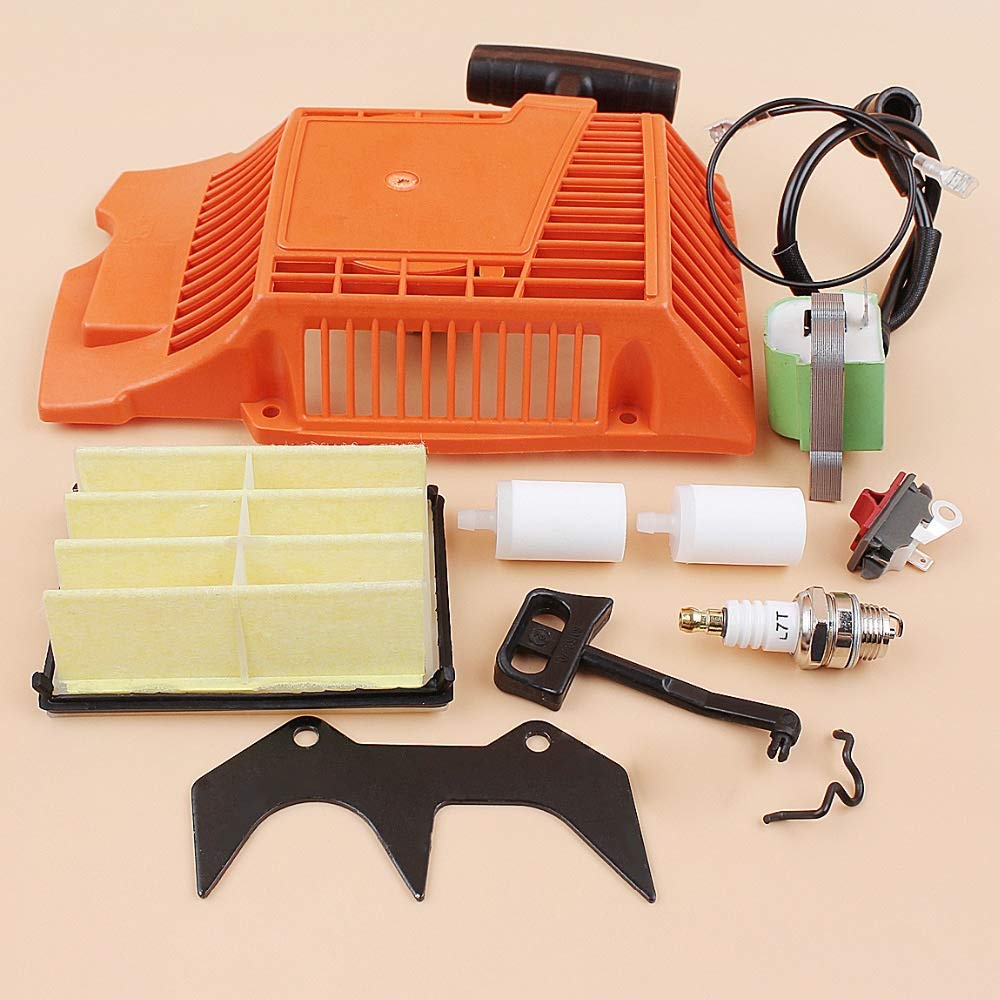 Kit de Filtro de Aire de Bobina de Encendido de Arranque de Retroceso Compatible con Piezas de Motosierra Husqvarna 268272