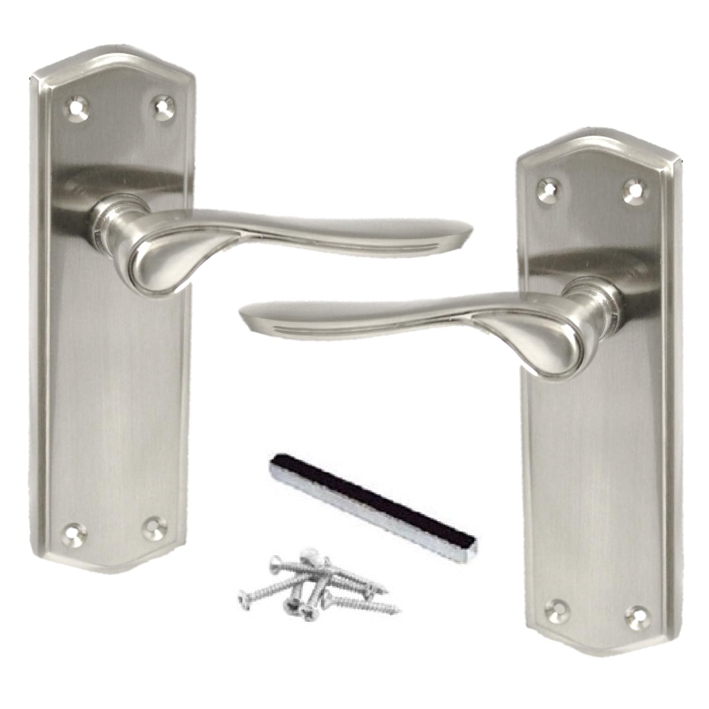Betley Butterfly Door Handles Victorian Scroll Lever Stellar Latch Handle Satin 170 x 50mm for Internal Wooden Doors