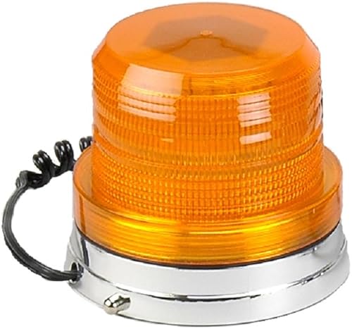 Wolo (3000-A) Hawkeye LED y Intermitente Emergencia Luz de aviso giratorio, Color Ámbar LenteClear del LED, imán Monte