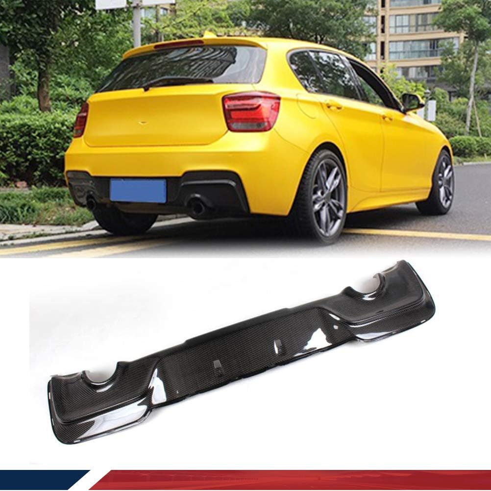Carbon Fiber Rear Bumper Lip Diffuser Guard fits for BMW 1 Series F20 M Sport M135i 2012-2014 Factory Outlet (Carbon Fiber)