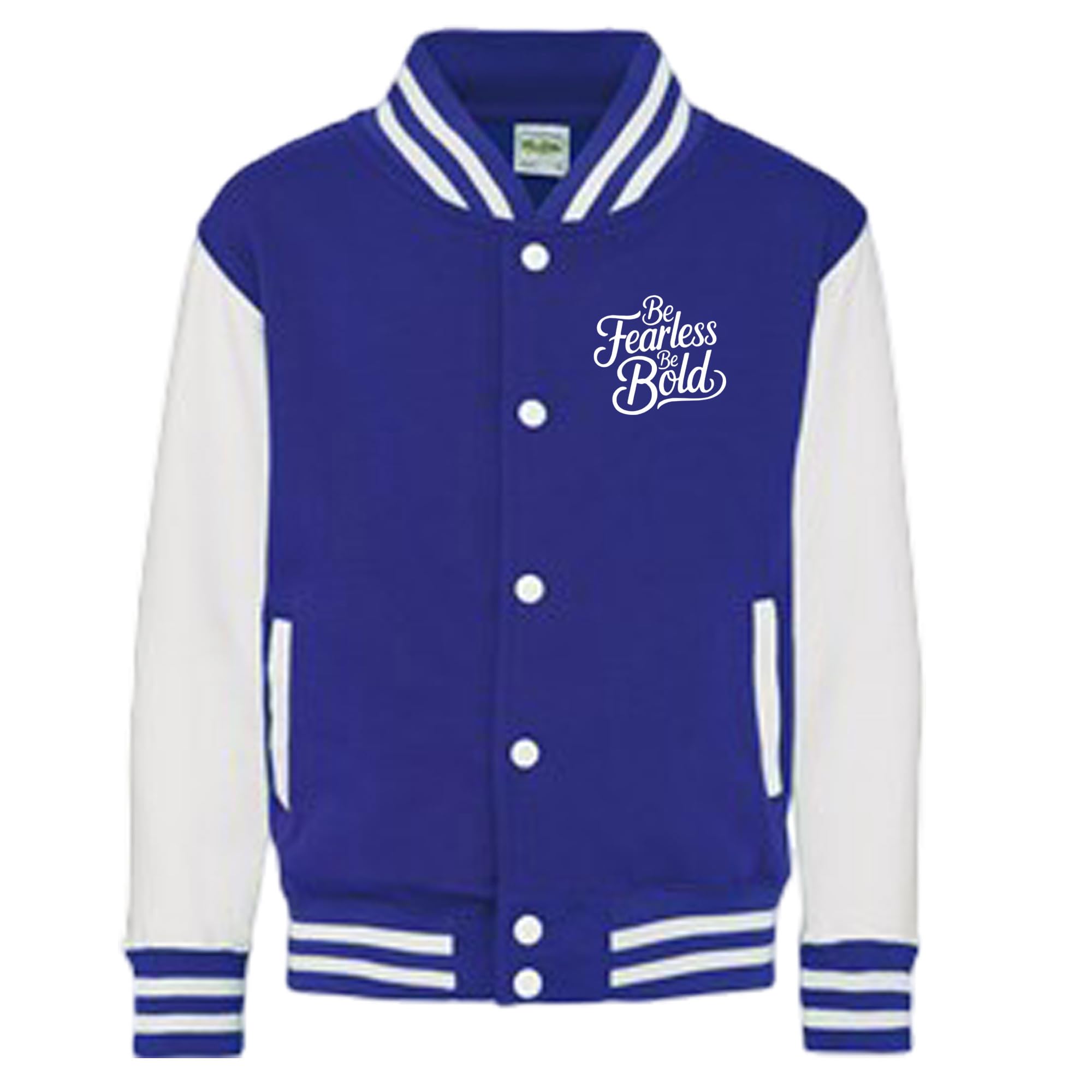 Edward Sinclair Unisex Royalblue & White Sleeves | American Style Letterman Varsity/College/Bomber/Baseball | Be Bold Be Fearless | Jacket (Uk, Alpha, M, L, Regular, Regular, )